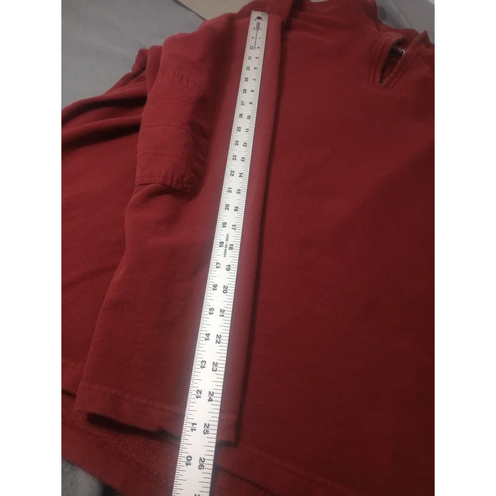Wrangler Men's Hero 1/4 Zip Pullover Sweatshirt With Elbow Patches 3XL Red Maron